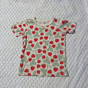 Winter Water Factory Short-Sleeve Tee - Strawberries Red & Green - 3T